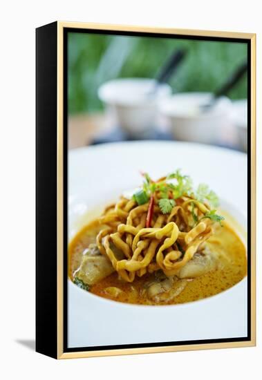 Crispy Noodles and Thai Curry, Chiang Mai, Thailand, Southeast Asia, Asia-Alex Robinson-Framed Premier Image Canvas