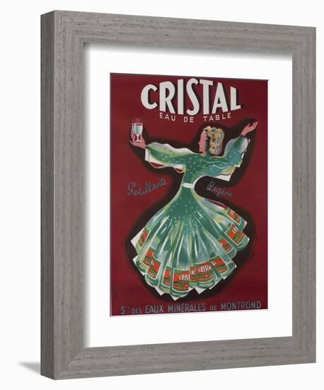 Cristal Table Water French Advertising Poster-null-Framed Giclee Print