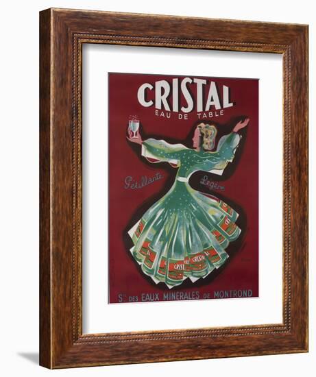 Cristal Table Water French Advertising Poster-null-Framed Giclee Print