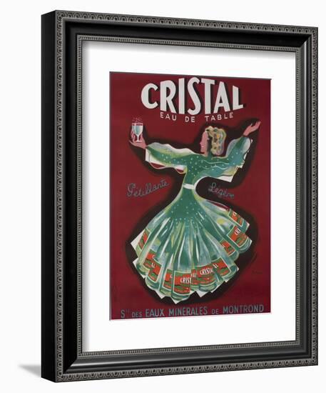 Cristal Table Water French Advertising Poster-null-Framed Giclee Print