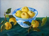 Apples and blue Bowl-Cristiana Angelini-Giclee Print
