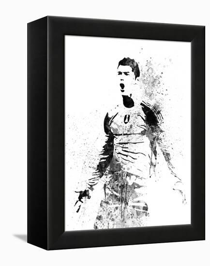 Cristiano Ronaldo Watercolor I-Jack Hunter-Framed Stretched Canvas