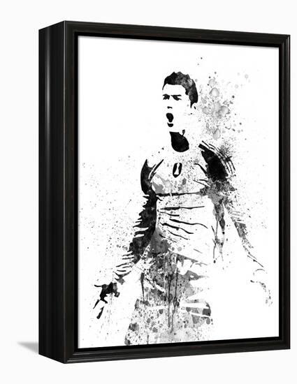 Cristiano Ronaldo Watercolor I-Jack Hunter-Framed Stretched Canvas