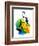 Cristiano Ronaldo Watercolor-Jack Hunter-Framed Art Print