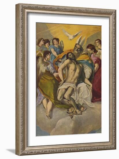 'Cristo En Brazos Del Padre Eterno', (Christ in Arms of the Eternal Father), 1577, (c1934)-El Greco-Framed Giclee Print