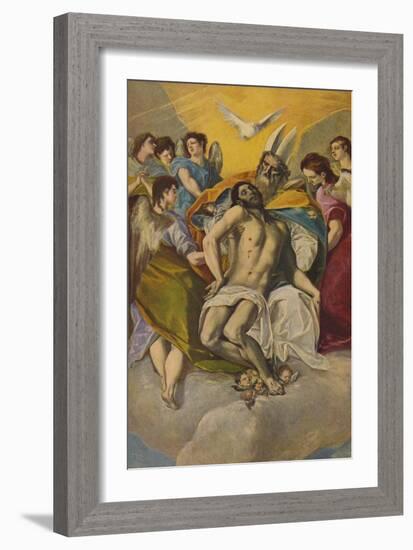 'Cristo En Brazos Del Padre Eterno', (Christ in Arms of the Eternal Father), 1577, (c1934)-El Greco-Framed Giclee Print