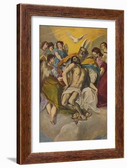 'Cristo En Brazos Del Padre Eterno', (Christ in Arms of the Eternal Father), 1577, (c1934)-El Greco-Framed Giclee Print