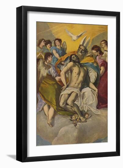 'Cristo En Brazos Del Padre Eterno', (Christ in Arms of the Eternal Father), 1577, (c1934)-El Greco-Framed Giclee Print