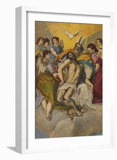 'Cristo En Brazos Del Padre Eterno', (Christ in Arms of the Eternal Father), 1577, (c1934)-El Greco-Framed Giclee Print