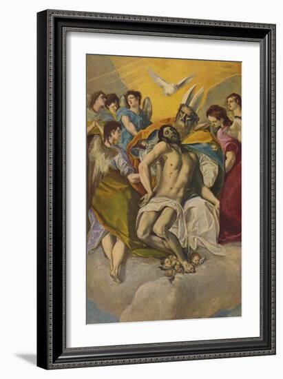 'Cristo En Brazos Del Padre Eterno', (Christ in Arms of the Eternal Father), 1577, (c1934)-El Greco-Framed Giclee Print