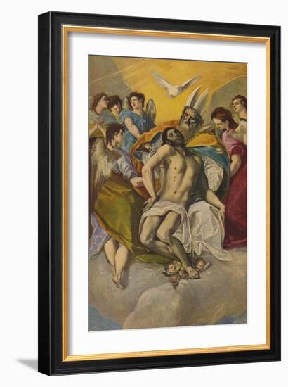 'Cristo En Brazos Del Padre Eterno', (Christ in Arms of the Eternal Father), 1577, (c1934)-El Greco-Framed Giclee Print