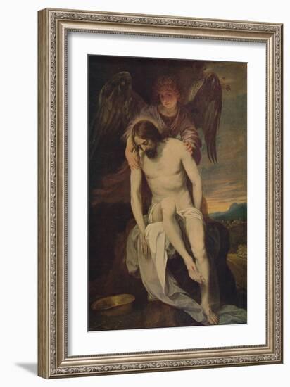 'Cristo Llorado Por Un Angel', (Dead Christ she Supported by an Angel)', 1646-1652, (c1934)-Alonso Cano-Framed Giclee Print