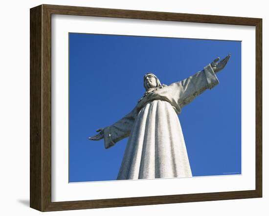 Cristo Rei (Standing Christ) Statue, Erected in 1959, in Cacilhas Suburb, Lisbon, Portugal-Alain Evrard-Framed Photographic Print