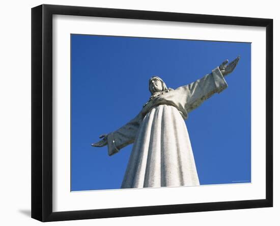 Cristo Rei (Standing Christ) Statue, Erected in 1959, in Cacilhas Suburb, Lisbon, Portugal-Alain Evrard-Framed Photographic Print