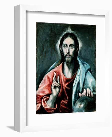 Cristo Salvator Mundi, C.1600-El Greco-Framed Giclee Print