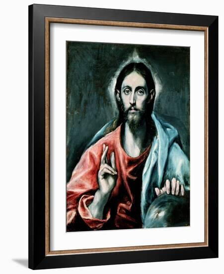 Cristo Salvator Mundi, C.1600-El Greco-Framed Giclee Print