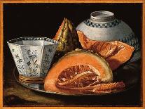 Still Life with Melon, Saucisson, Figues and Chinese Porcelain (Oil on Canvas)-Cristoforo Munari-Giclee Print