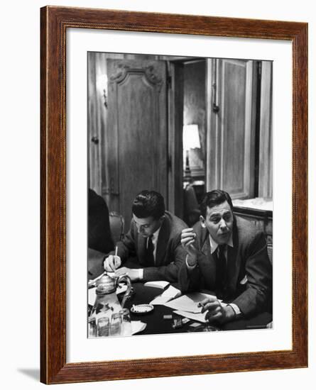 Critic James Agee Attending Life's Round Table Discussion on the Movies-Cornell Capa-Framed Premium Photographic Print