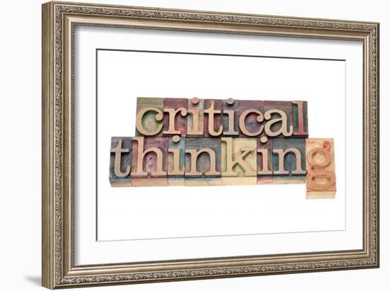 Critical Thinking-PixelsAway-Framed Art Print