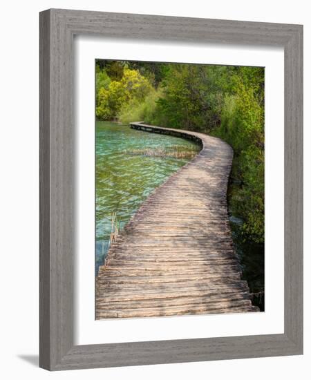 Croatia, Boardwalk in Plitvice Lakes National Park.-Julie Eggers-Framed Photographic Print