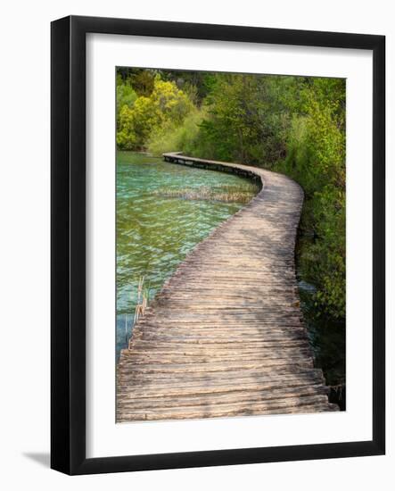 Croatia, Boardwalk in Plitvice Lakes National Park.-Julie Eggers-Framed Photographic Print