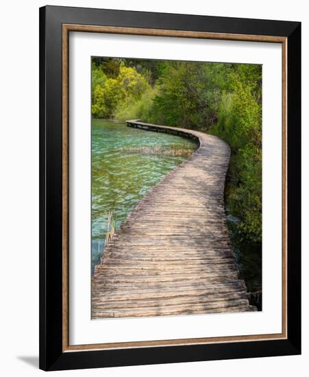 Croatia, Boardwalk in Plitvice Lakes National Park.-Julie Eggers-Framed Photographic Print