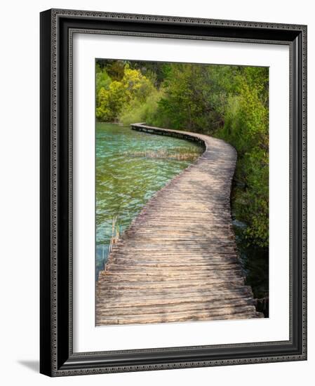 Croatia, Boardwalk in Plitvice Lakes National Park.-Julie Eggers-Framed Photographic Print