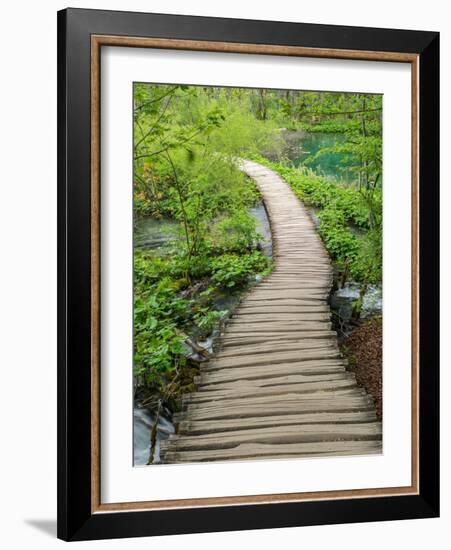 Croatia, Boardwalk in Plitvice Lakes National Park.-Julie Eggers-Framed Photographic Print