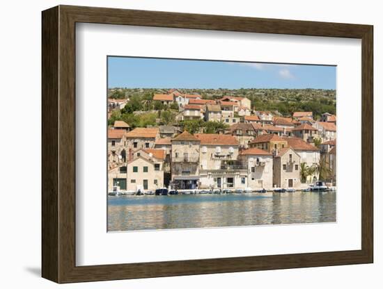 Croatia, Brac, Milna. Picturesque uncrowded waterfront.-Trish Drury-Framed Photographic Print