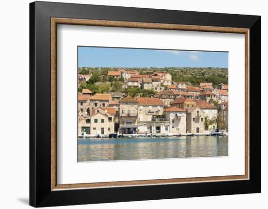 Croatia, Brac, Milna. Picturesque uncrowded waterfront.-Trish Drury-Framed Photographic Print