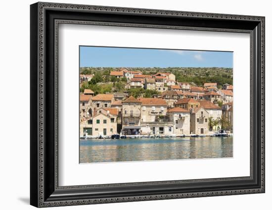 Croatia, Brac, Milna. Picturesque uncrowded waterfront.-Trish Drury-Framed Photographic Print