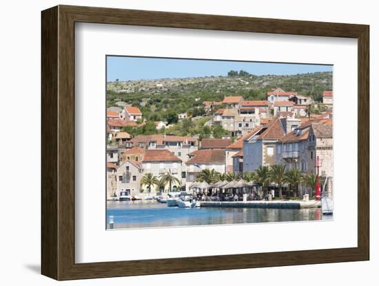 Croatia, Brac, Milna. Waterfront cafe.-Trish Drury-Framed Photographic Print