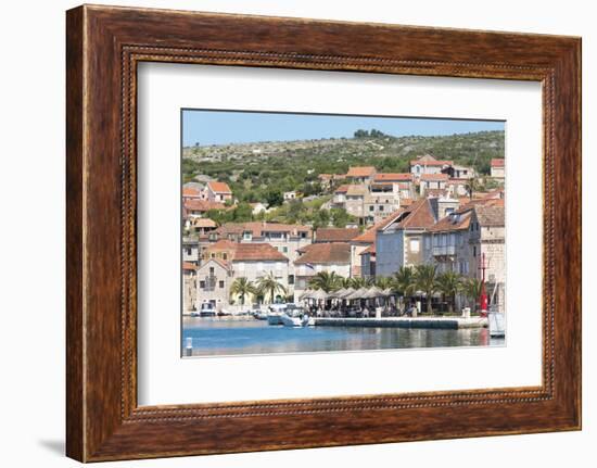 Croatia, Brac, Milna. Waterfront cafe.-Trish Drury-Framed Photographic Print