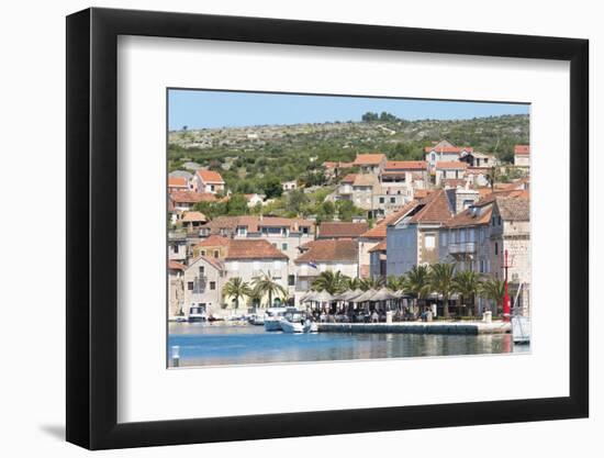 Croatia, Brac, Milna. Waterfront cafe.-Trish Drury-Framed Photographic Print