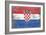 Croatia Country Flag - Barnwood Painting-Lantern Press-Framed Art Print