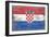 Croatia Country Flag - Barnwood Painting-Lantern Press-Framed Art Print