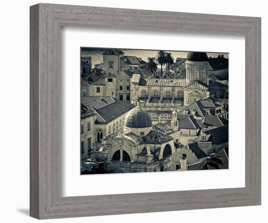 Croatia, Dalmatia, Dubrovnik, Old Town from Old Town Walls, Church of St. Blaise-Alan Copson-Framed Photographic Print