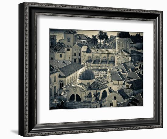 Croatia, Dalmatia, Dubrovnik, Old Town from Old Town Walls, Church of St. Blaise-Alan Copson-Framed Photographic Print