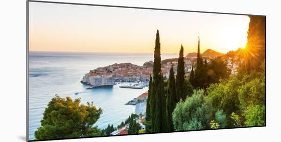 Croatia, Dalmatia, Dubrovnik, Old town, view of the old town at sunset-Jordan Banks-Mounted Photographic Print