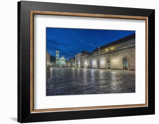 Croatia, Dalmatia, Hvar, St. Stephen's Square at Dawn-Rob Tilley-Framed Photographic Print