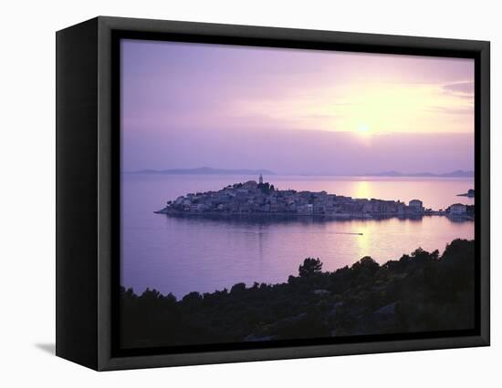 Croatia, Dalmatia, Primosten, Sunset-Thonig-Framed Premier Image Canvas