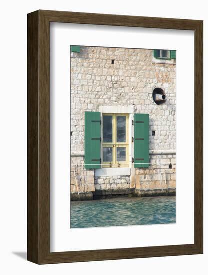 Croatia. Detail of defense tower in Marina Agana.-Trish Drury-Framed Photographic Print