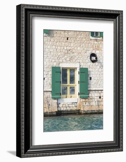 Croatia. Detail of defense tower in Marina Agana.-Trish Drury-Framed Photographic Print