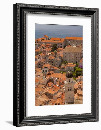 Croatia, Dubrovnik, a historic walled city and UNESCO World Heritage Site, red tile roofs-Merrill Images-Framed Photographic Print