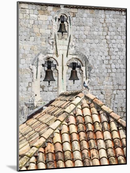 Croatia, Dubrovnik. Bell tower with three bells on top of the Church of Our Lady of Mt. Carmel.-Julie Eggers-Mounted Photographic Print