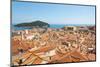 Croatia, Dubrovnik. Dense walled city, Adriatic, Lokrum Island.-Trish Drury-Mounted Photographic Print