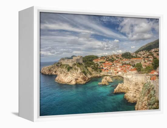 Croatia, Dubrovnik. Dubrovnik with the oceans edge-Terry Eggers-Framed Premier Image Canvas