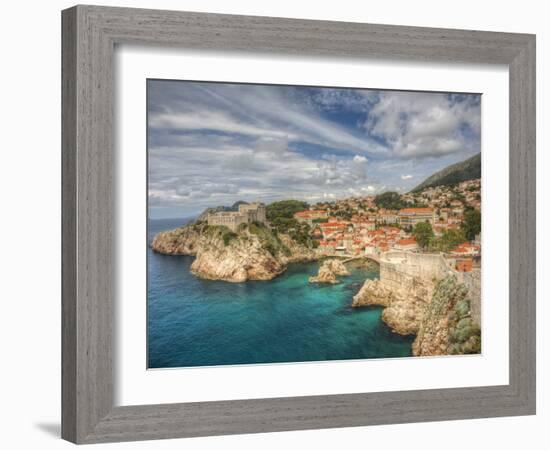 Croatia, Dubrovnik. Dubrovnik with the oceans edge-Terry Eggers-Framed Photographic Print