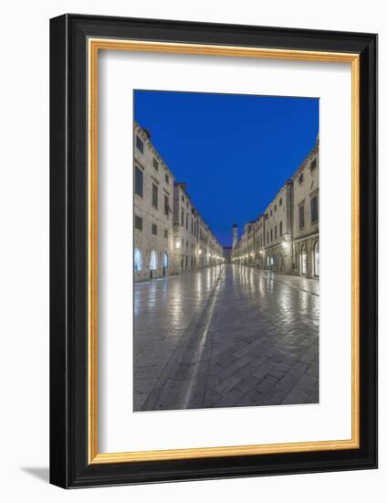 Croatia, Dubrovnik, Stradun at Dawn-Rob Tilley-Framed Photographic Print