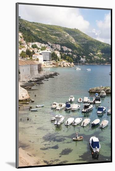 Croatia, Dubrovnik. View of marina and coastline from old city wall.-Trish Drury-Mounted Photographic Print